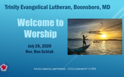 Worship Service for July 26, 2020