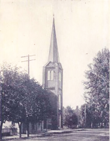 Trinity's steeple as seen in 1929