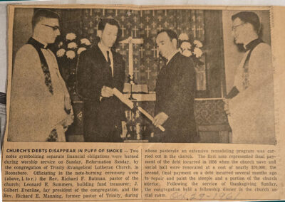 newspaper clip paid off renovations